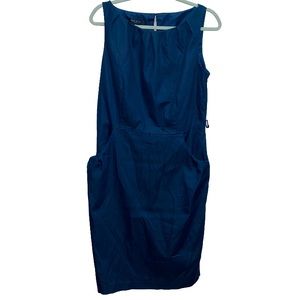 Nine West navy scoop neck dress